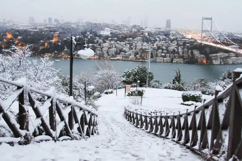 Istanbul Otağtepe Park winter